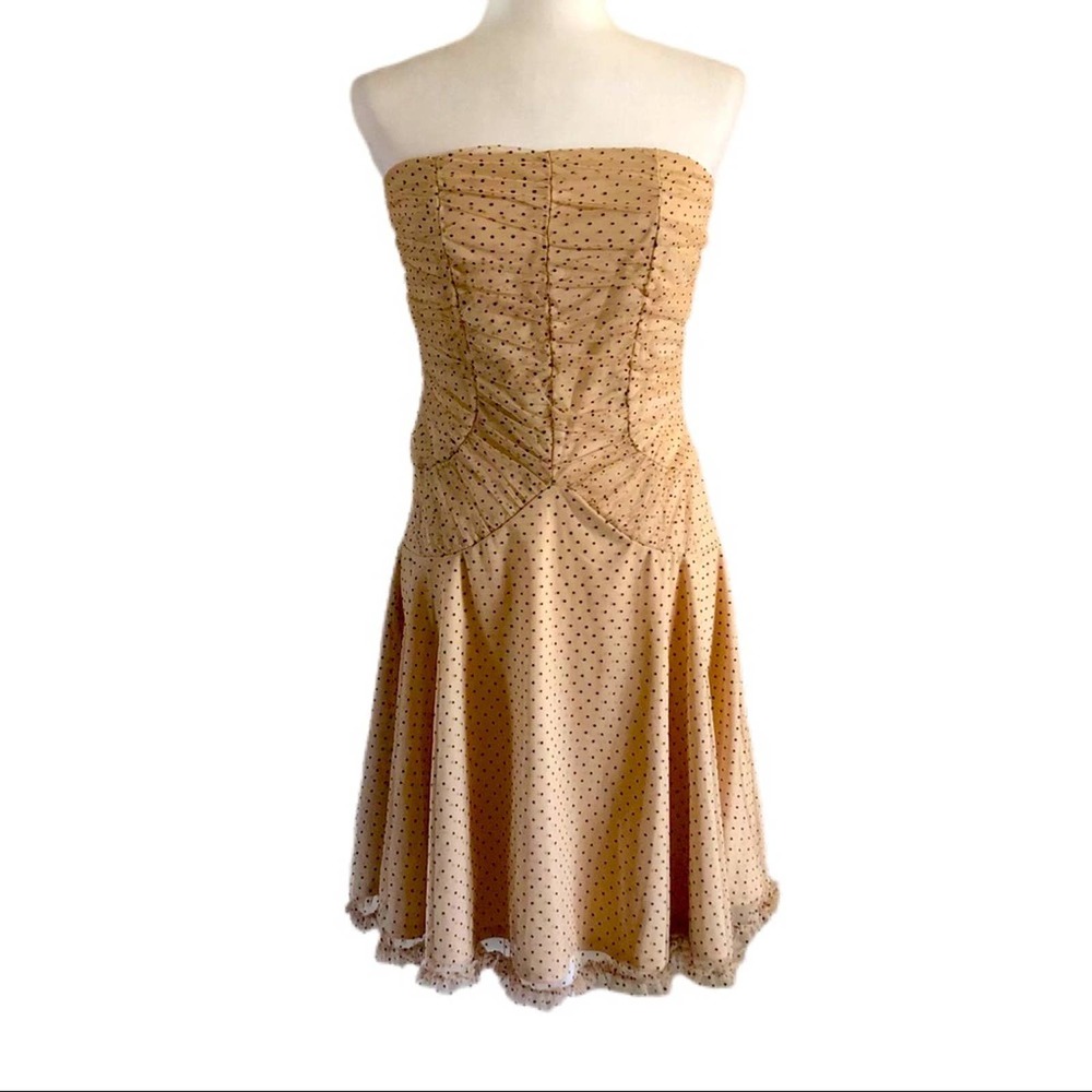 AUW Strapless Polka Dot Dress Sz 7